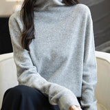 Chanyarn Women's100％メリノウールシームレスセータータートルネックファーストライン長いスリーブニットプルオーバートップを着用する準備ができています