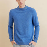 Men's 100% Merino Wool Sweater 2025 Fall Winter Casual Mock Neck Warm Soft Long Sleeve Knitted Sweater