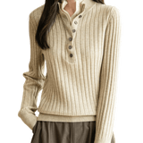 Suéter com gola alta e mistura de lã Merino