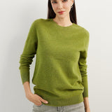 Women's 100% Pure Cashmere Sweater 2025 Fall Winter Crew Neck Long Sleeve Warm Soft Knitted Pullover