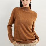 Women's 100% Pure Cashmere Sweater Turtleneck Long Sleeve Warm Soft 2025 Fall Winter Knit Pullover