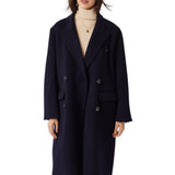 Double-Breasted 100% Merino Wool Long Coat