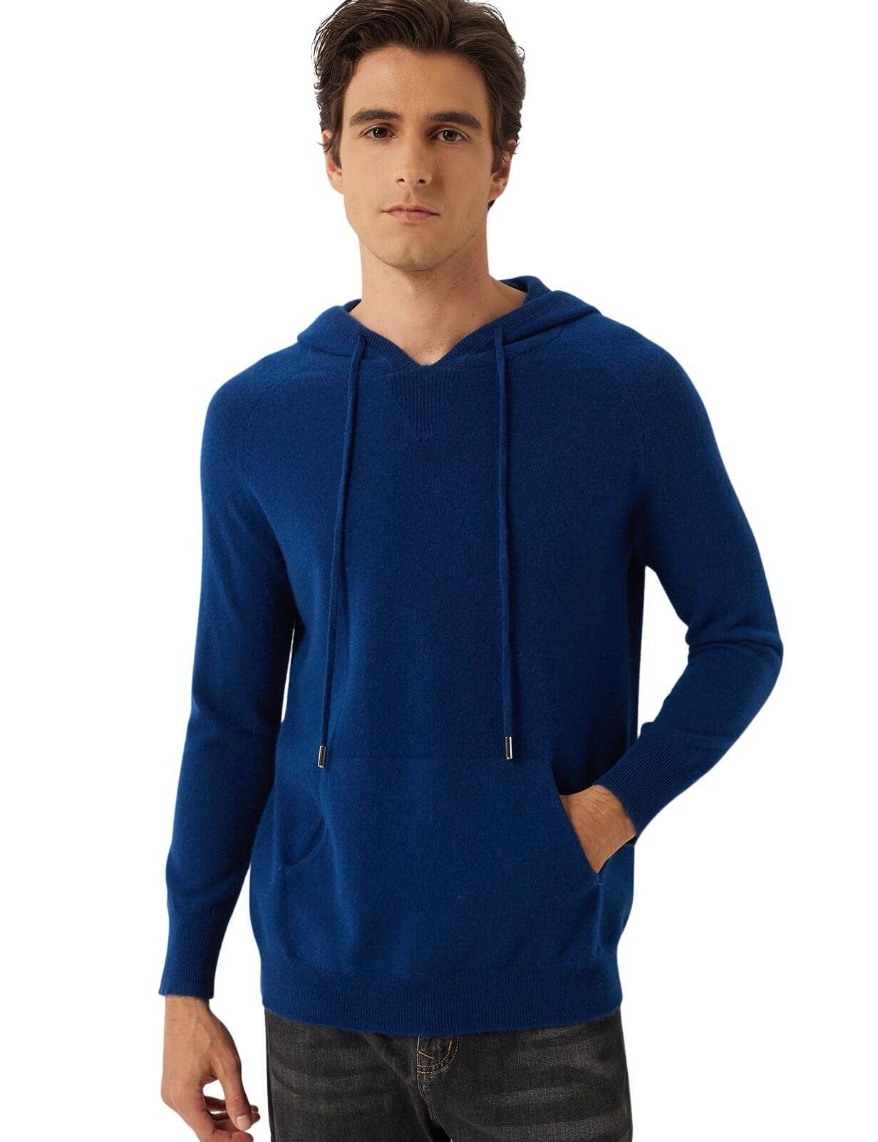 100% Cashmere Hoodies Knit Sweater Pullover