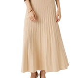 30% Cashmere and 70% Merino Wool Pleated Skirt