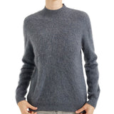 Chanyarn Women's 100% Merino Wool Luxury Soft Fall Winter Warm Long Sleeve Mock Neck Brushed Fuzzy Pullover Sweater