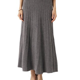 30% Cashmere and 70% Merino Wool Pleated Skirt