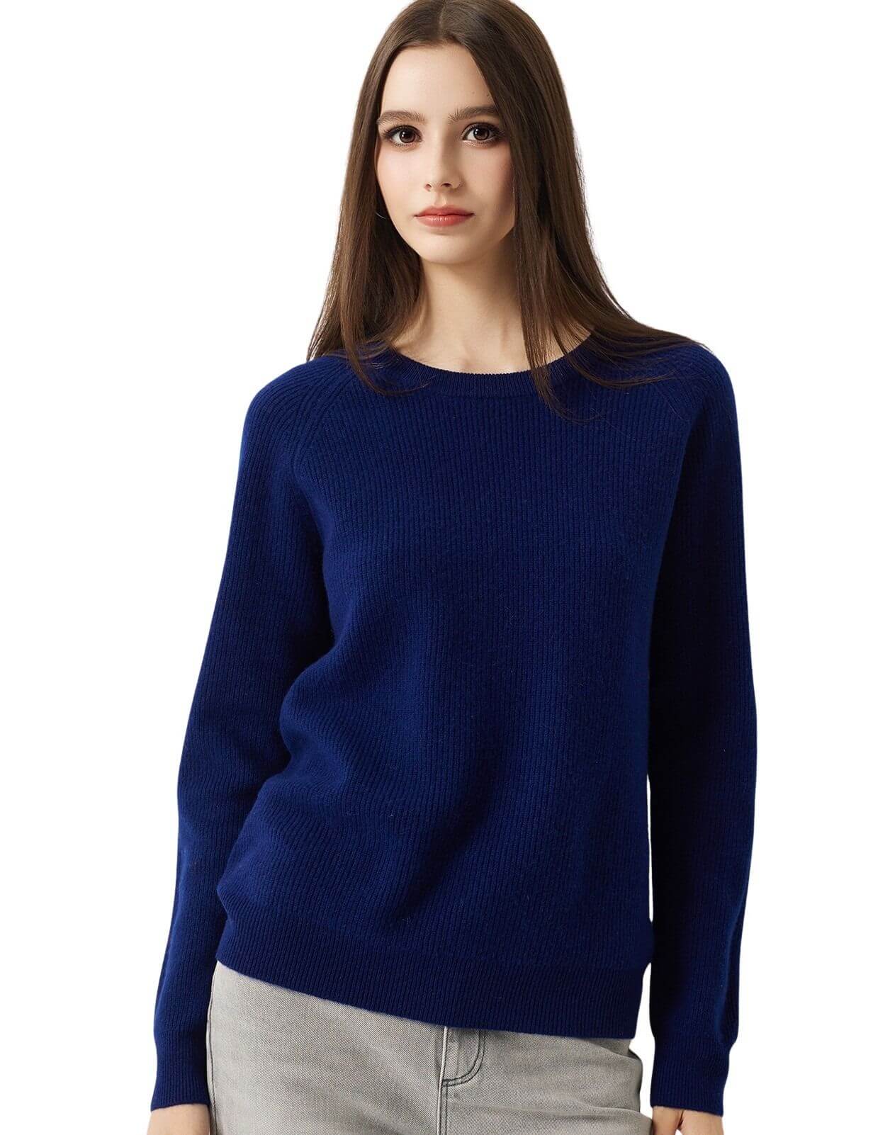 Maglione girocollo 100% lana merino