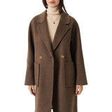 Double Breasted 100% Merino Wool Long Coat
