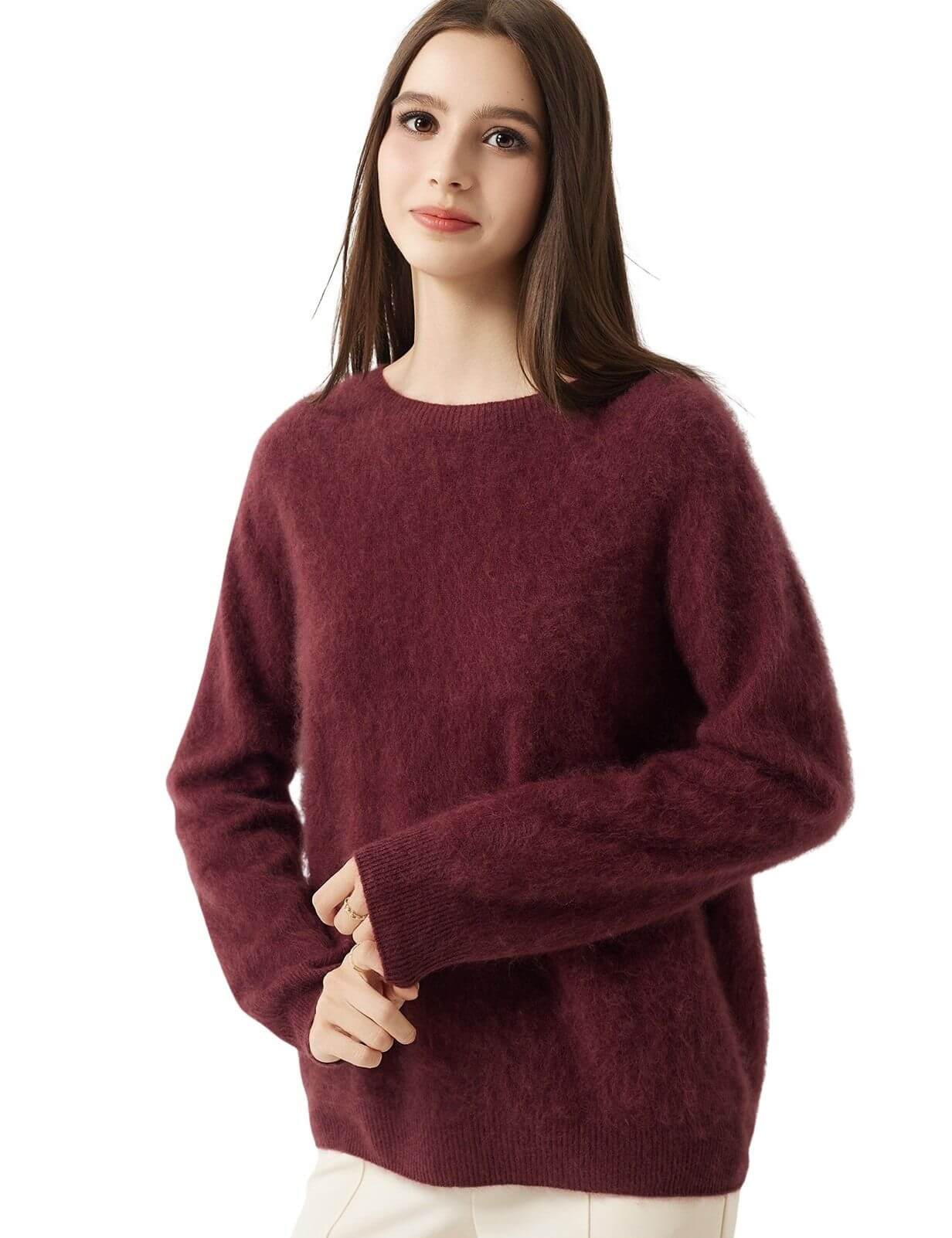 100% Merino Wool Crew Neck Seamless Sweater