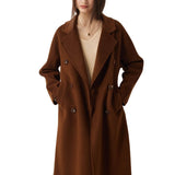 100% Merino Wool Fall Winter Long Pea Coat