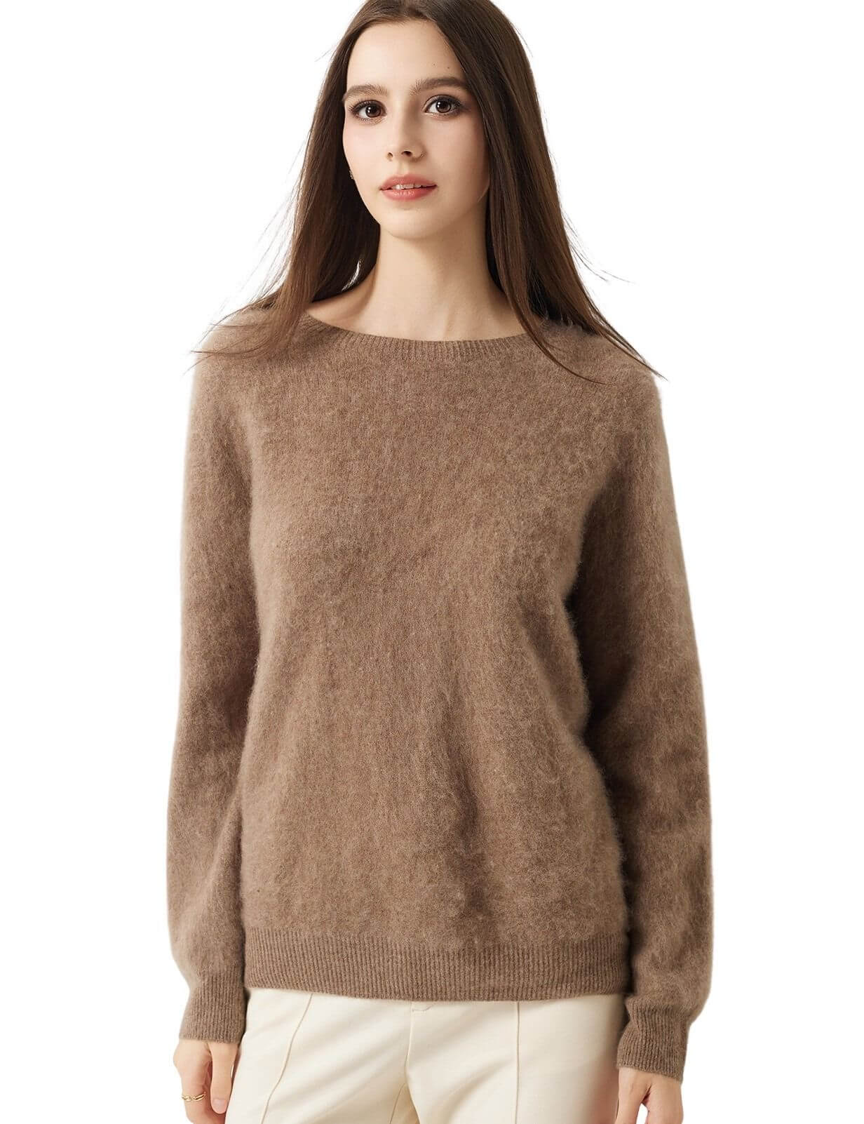 100% Merino Wool Crew Neck Seamless Sweater