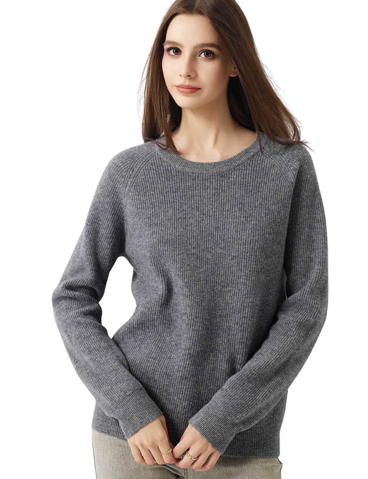 Maglione girocollo 100% lana merino