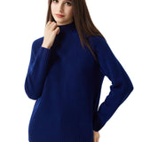 Pull à col montant sans couture 100 % laine mérinos