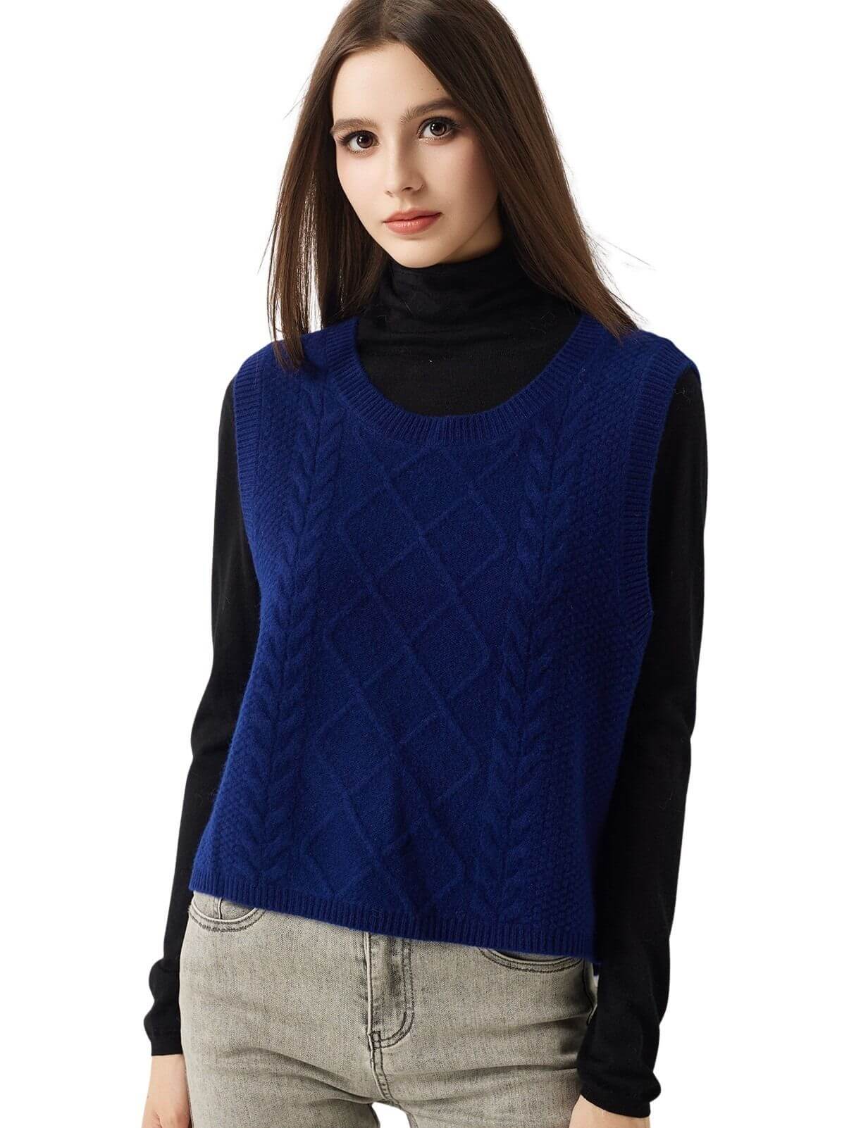 100% Merino Wool Crewneck Sweater Vest