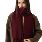 100% Pure Cashmere Scarf Fall Winter Plaid Soft