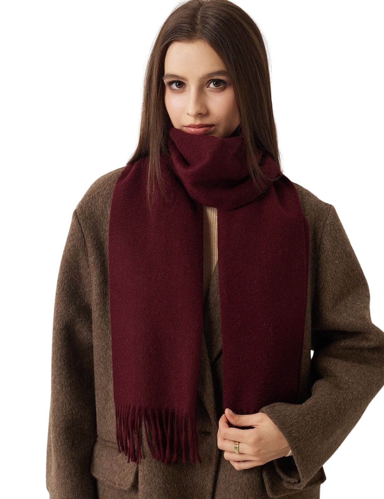 100% Pure Cashmere Scarf Fall Winter Plaid Soft