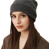 100% Cashmere Unisex Winter Knit Beanie