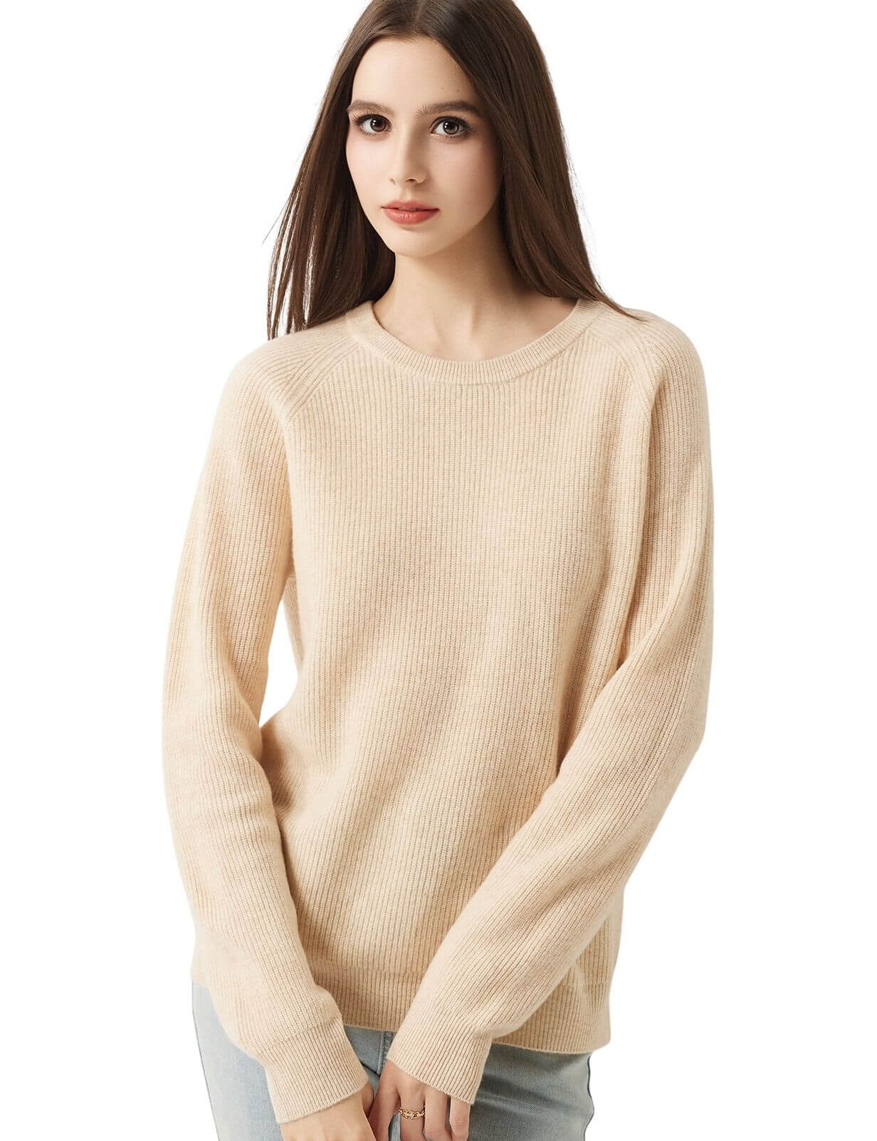 Maglione girocollo 100% lana merino