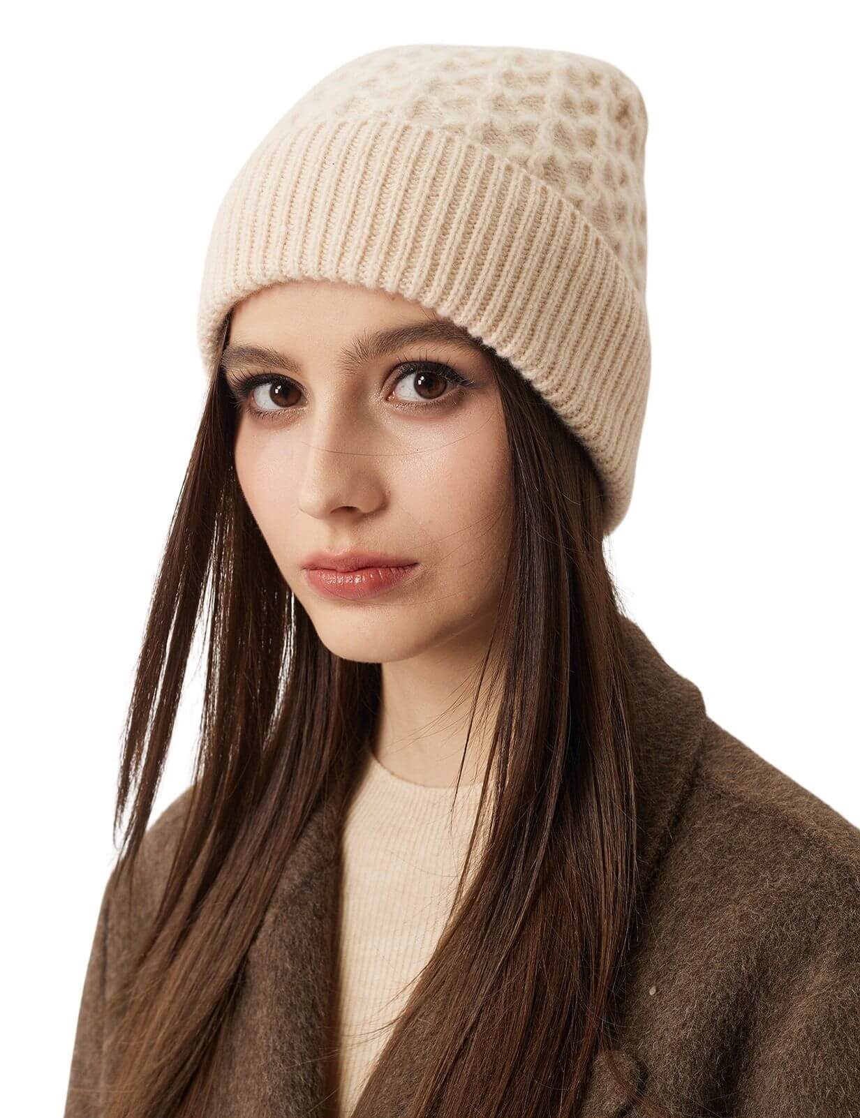 100% Cashmere Unisex Skull Cap Knit Beanie