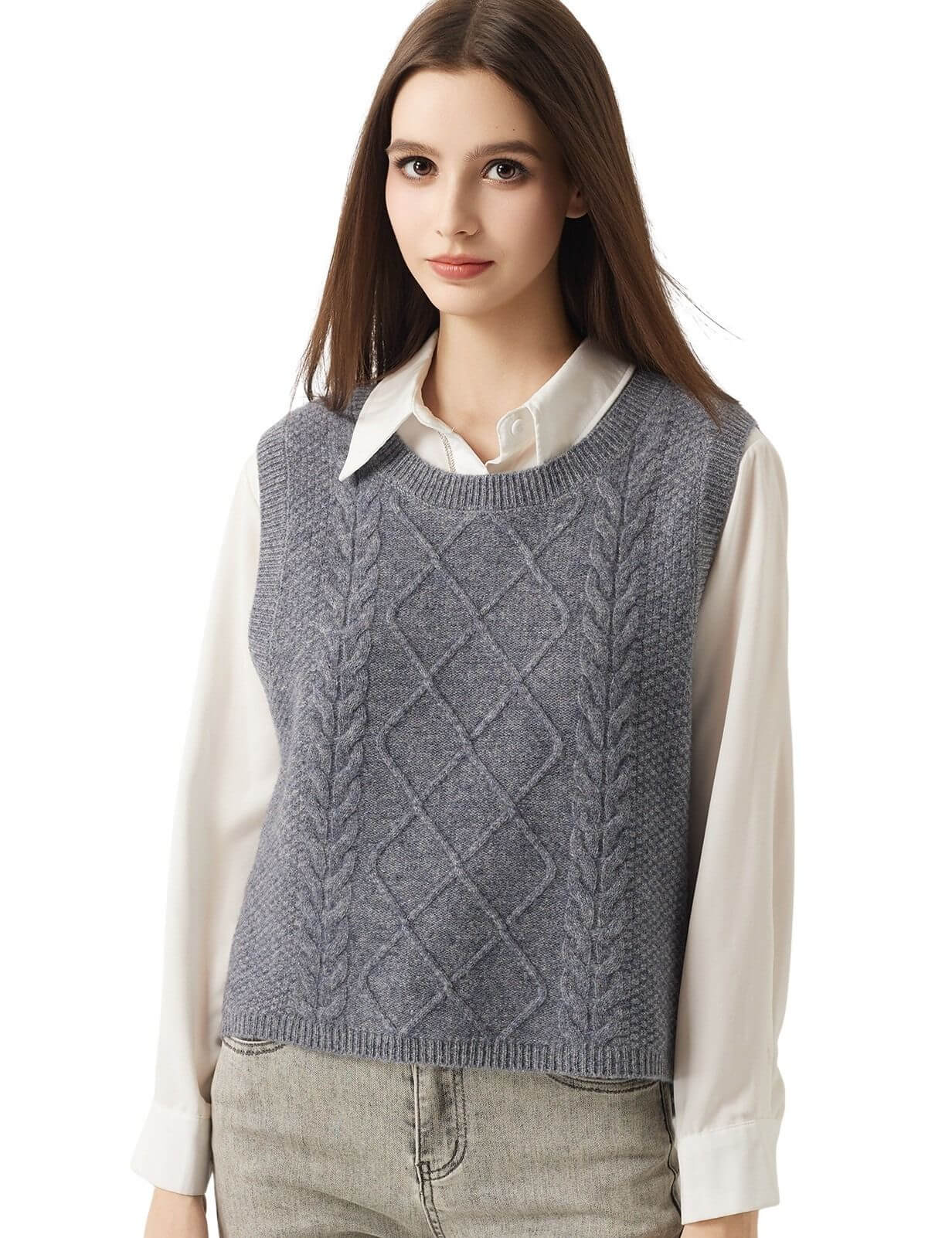 100% Merino Wool Crewneck Sweater Vest