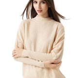 100% Merino Wool Mock Neck Batwing Sweater