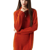 30% カシミア 70% メリノウール ハーフジップ セーター