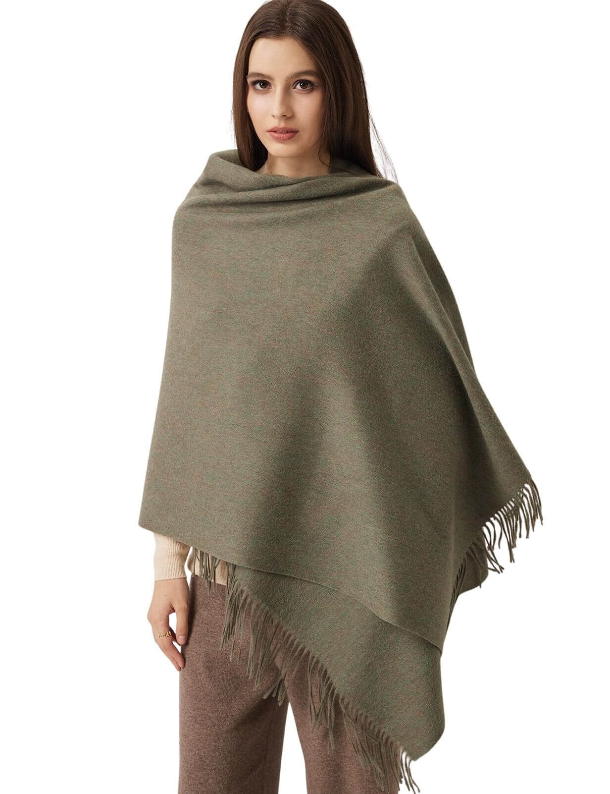 Women's Scarf 100% Merino Wool Knit Wrap Shawl