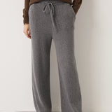 30% Cashmere,70% Merino Wool Wide Leg Sweatpants