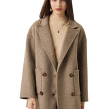 100% Merino Wool Double Breasted Short Coat