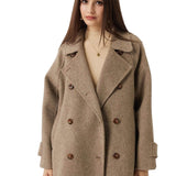 \100% Merino Wool Double Breasted Loose Coat