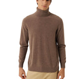 100% Cashmere Turtleneck Seamless Knit Sweater