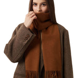 100% Pure Cashmere Scarf Fall Winter Plaid Soft