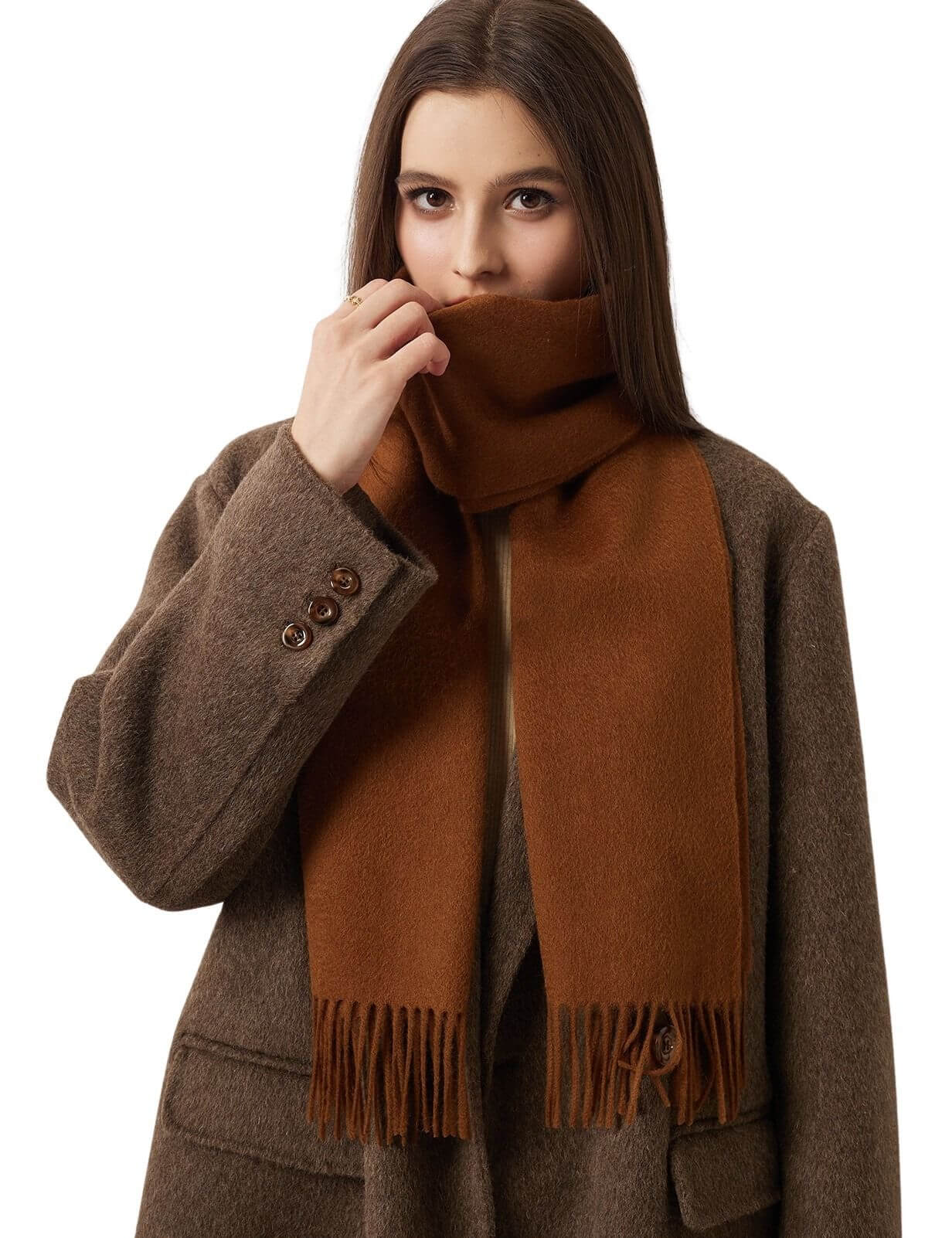 100% Pure Cashmere Scarf Fall Winter Plaid Soft