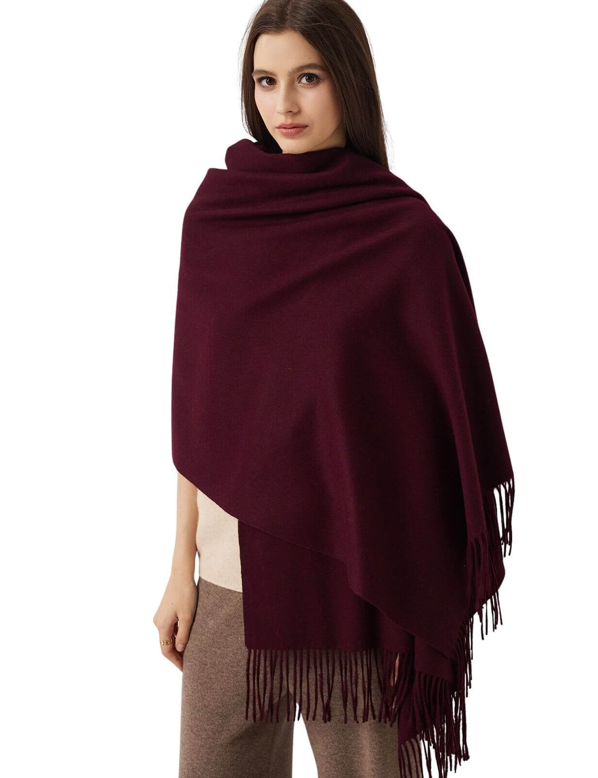Women's Scarf 100% Merino Wool Knit Wrap Shawl