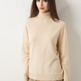 30% Cashmere 70% Merino Wool Seamless Turtleneck Sweater