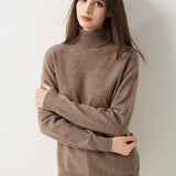 30% Cashmere 70% Merino Wool Seamless Turtleneck Sweater