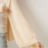 100% Merino Wool Knit Wrap Shawl with Sleeves
