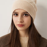 100% Cashmere Unisex Winter Knit Beanie