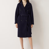 100% Merino Wool Fall Winter Long Pea Coat