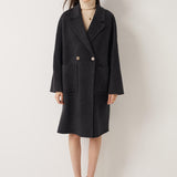 Double Breasted 100% Merino Wool Long Coat