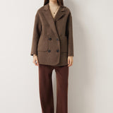 100% Merino Wool Double Breasted Short Coat