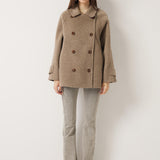 \100% Merino Wool Double Breasted Loose Coat