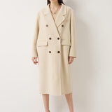 Double-Breasted 100% Merino Wool Pea Coat