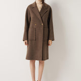 Double Breasted 100% Merino Wool Long Coat