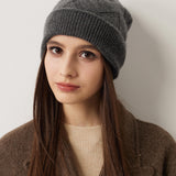 100% Cashmere Unisex Winter Knit Beanie