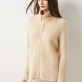 30% Cashmere 70% Merino Wool Turtle Neck Cardigan