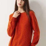 30% Cashmere 70% Merino Wool Seamless Crew Neck Sweater