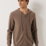 100% Cashmere Hoodies Knit Cardigan Sweater