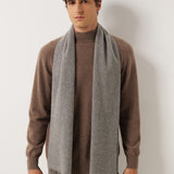 100% Cashmere Long Plaid Tassel Warm Knit Scarf