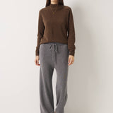 30% Cashmere,70% Merino Wool Wide Leg Sweatpants